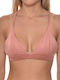Rock Club Triangle Bikini Top BP-2109 with Adjustable Straps Pink BP2109.nude
