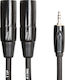 Roland Cable XLR male - 3.5mm male Μαύρο 1.5m RCC-5-352XM