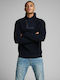 Jack & Jones Men's Long Sleeve Sweater Turtleneck Black Navy