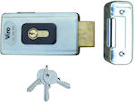 Electric lock with column socket and single cylinder for opening patio doors VIRO V06