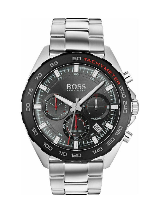 Hugo Boss Intensity Uhr Chronograph Batterie mit Silber Metallarmband