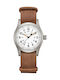 Hamilton Field Mechanical Ανδρικό Ρολόι 38mm Μπαταρίας με Καφέ Δερμάτινο Λουράκι