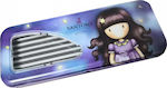 Santoro Catch a Falling Star Pencil Case Metal with 1 Compartment Purple