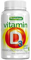 Quamtrax Nutrition Vitamin D3 Vitamin for Immune System Boost 25mg 60 caps