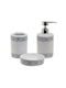 Click Ceramic Bathroom Accessory Set Multicolour 3pcs