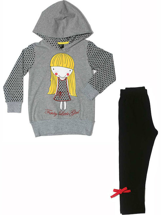 Funky Kids Set with Leggings Winter 2pcs Gray