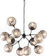 Ideal Lux Kepler SP12 Pendant Chandelier for 12 Bulbs E27 Black