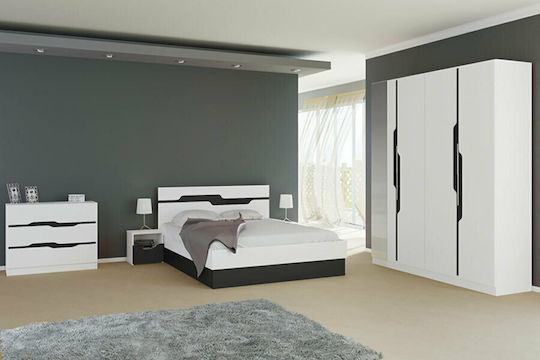 Set de Dormitor Afrodita Alb cu Saltea 160x200buc 4buc