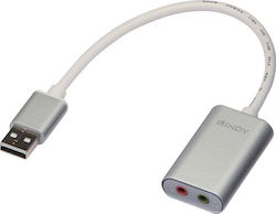 Lindy 42926 3.5mm Female to USB-A Male Converter