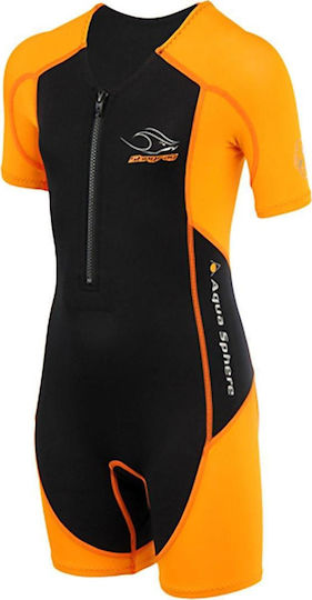 Aqua Sphere Stingray Children's Diving Shorty with Zip Black / Orange 2mm