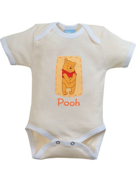 Disney Winnie The Pooh Baby Bodysuit Underwear Short-Sleeved Yellow