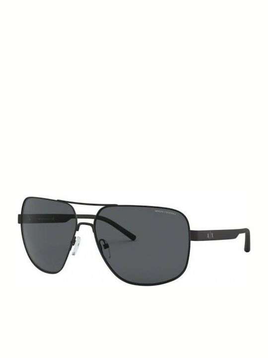 Armani Exchange Men's Sunglasses with Black Metal Frame and Black Lens AX2030S 606387