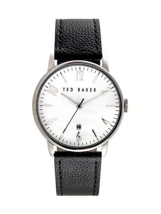 Ted Baker Daniel Herrenuhr 43mm Batterie mit Schwarz Lederarmband
