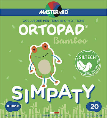 Master Aid Ortopad Bamboo Simpaty Οφθαλμικά Επιθέματα για Παιδιά 67x50mm 20τμχ