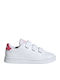 Adidas Kinder-Sneaker Advantage mit Klettverschluss Cloud White / Real Pink