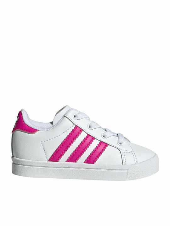 Adidas Παιδικά Sneakers Coast Star El I Cloud White / Shock Pink / Cloud White