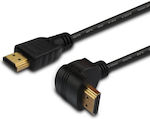 Savio HDMI 1.4 Winkel (90°) Kabel HDMI-Stecker - HDMI-Stecker 1.5m Schwarz