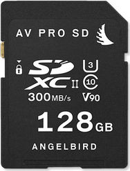 Angelbird AV Pro SDXC 128GB U3 V90 UHS-II 300MB/s με αντάπτορα
