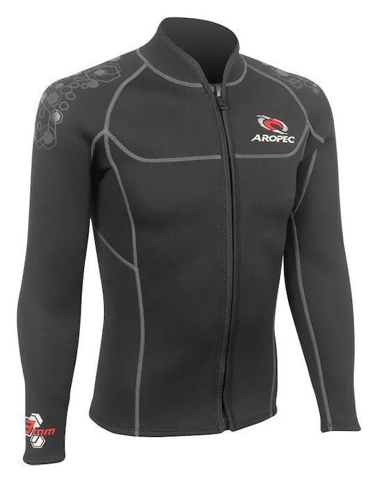 Aropec Super-Stretch Diving Jacket with Zip Black 3mm