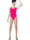 BodyTalk 1191-904044 One-Piece Swimsuit with Open Back Fuchsia 1191-904044-00831