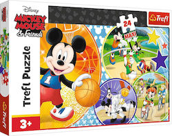 Kinderpuzzle Mickey Time For Sports für 3++ Jahre 24pcs Trefl