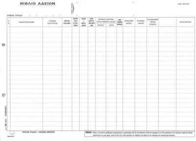 Typotrust Βιβλίο Αδειών Προσωπικού Accounting Ledger Book 2x10 Sheets 393