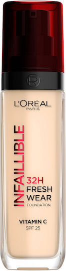 L'Oreal Paris Infaillible 32H Fresh Wear Liquid Foundation 15 Porcelain 30ml