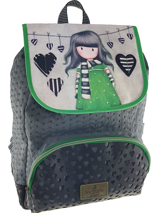 Santoro The Scarf School Bag Backpack Elementary, Elementary in Green color