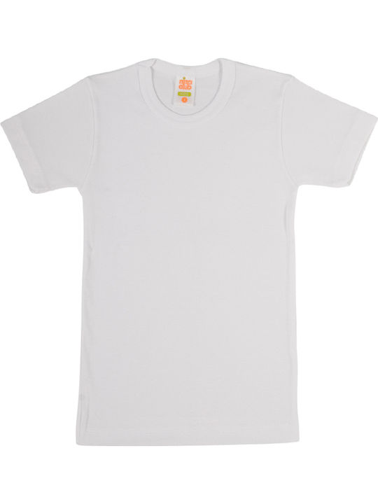 Nina Club Kids Short-Sleeved Undershirt White