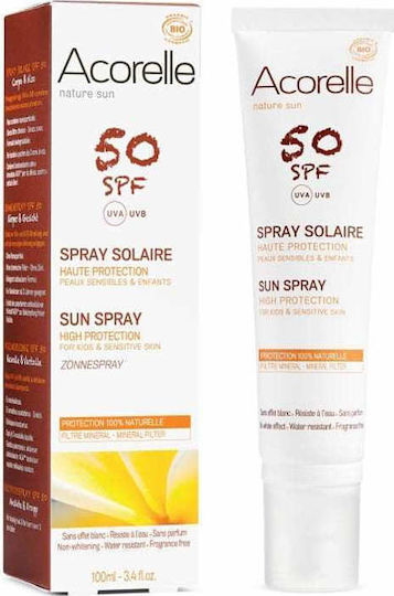 Acorelle Mineral Αντηλιακή Κρέμα Προσώπου SPF50 σε Spray 100ml