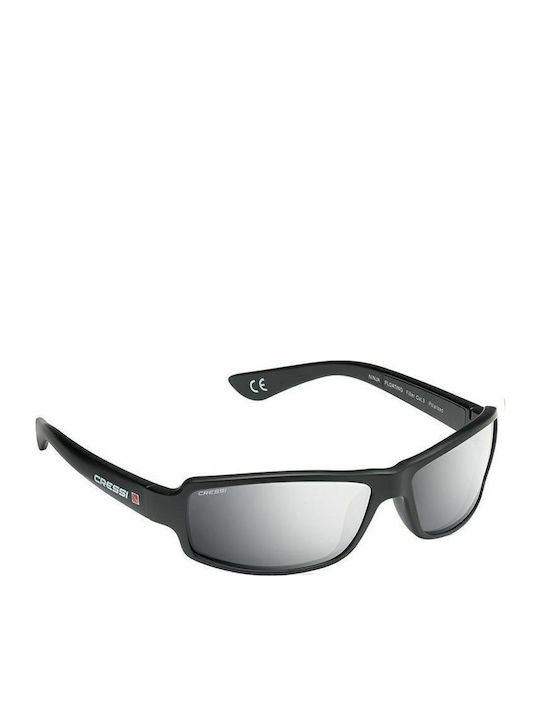 CressiSub Ninja Floating Men's Sunglasses with Black Plastic Frame and Black Mirror Lens DB100003