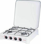 Itimat I-15 FFD Liquid Gas Countertop with 4 Burners White