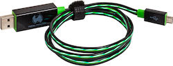 Real Power LED USB 2.0 auf Micro-USB-Kabel Grün 0.75m (187656) 1Stück