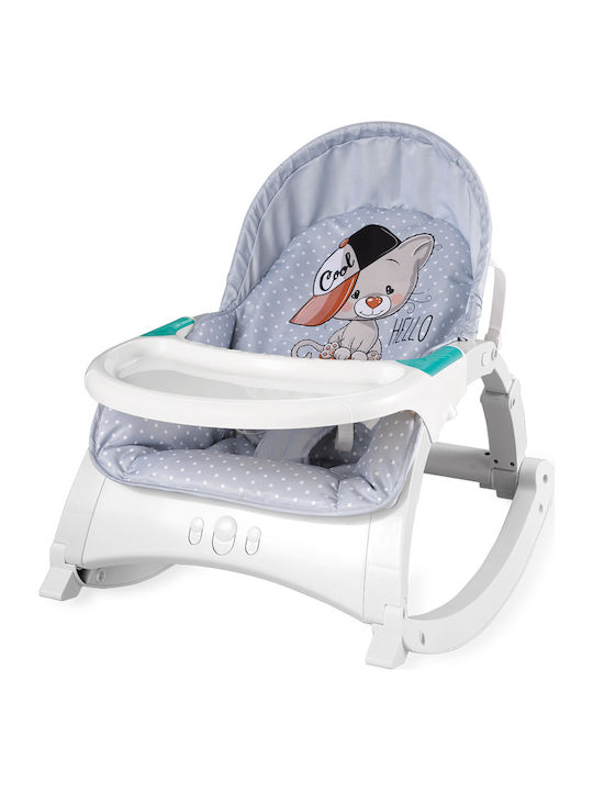 Lorelli Baby Bouncer Alex Grey Cool Cat with Music for Babies up to 18kg