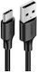 Ugreen Us287 USB 2.0 Cable USB-C male - USB-A 60W PD Μαύρο 1m 60116