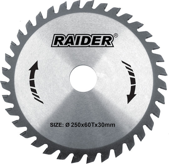 Raider Cutting Disc Wood Hole Diameter 250mm with 60 Teeth 1pcs