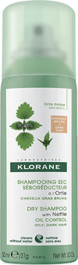 Klorane Nettle Dark Șampon Uscat De Volum Pentru Păr Gras 50ml