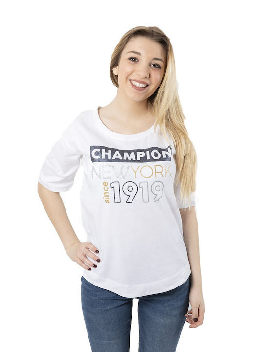 Champion Γυναικείο T-shirt Λευκό