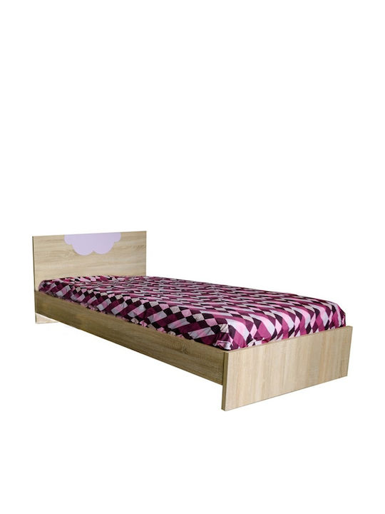 Wolke Klassisches Einzelbett mit Matratze für 90x190cm