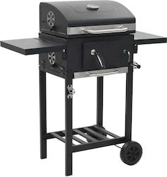 vidaXL Charcoal Grill with Wheels and Side Surface 97x57cm