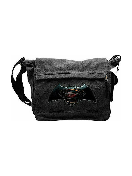 Abysse Dc Comics Batman Vs Superman Logo Messenger Bag Kids Bag Shoulder Bag Black