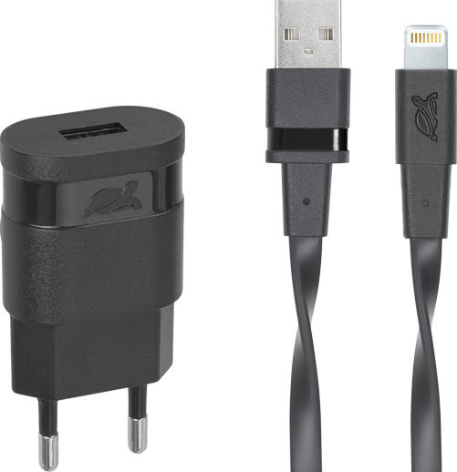 Rivacase Φορτιστής και Καλώδιο Lightning 5W Μαύρος (VA4115)