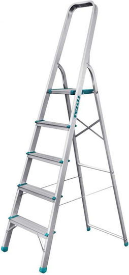Total Aluminiumleiter Leiter Aluminium mit 4+1 Stufen 260cm