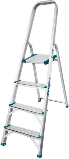 Total Aluminum Ladder Ladder Aluminum with 3+1 Steps 260cm