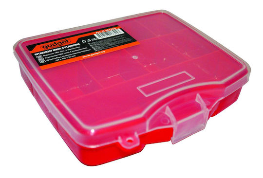 Gadget Tools Ταμπακιέρα Εργαλείων 8 Θέσεων Κόκκινη 16.5x14x3.5εκ.
