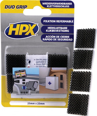 HPX Duo Grip Black Αυτοκόλλητη Αντιολισθητική Ταινία Μαύρη 25mmx25m