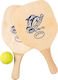 Algino Dolfin Beach Rackets Set Beige with Straight Handle Beige