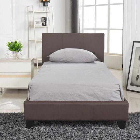 Azalea Einzelbett für Matratze 90x200cm Dark Brown Azalea Einzelbett für Matratze 90x200cm Dark Brown