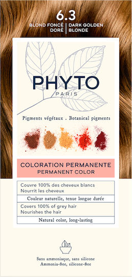 Phyto Phytocolor Hair Dye No Ammonia 6.3 Dark Golden Blonde 50ml