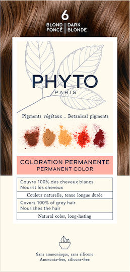 Phyto Phytocolor Боя За Коса Без Амоняк 6.0 Тъмно Рус 50ml